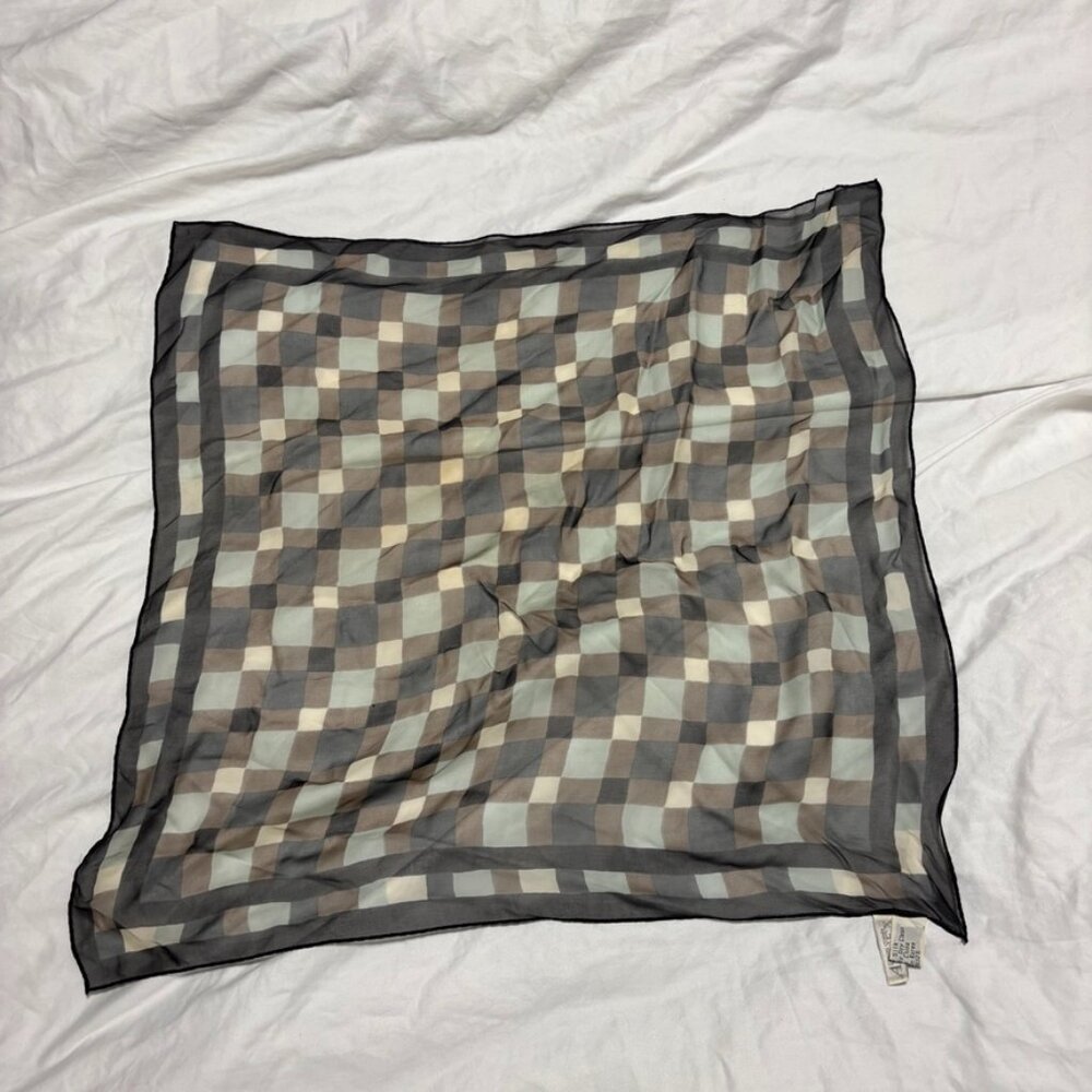 Vintage Casual Corner Silk Scarf
